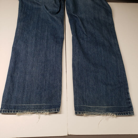 L.L. Bean Jeans Womens 16 Regular Blue Denim Straight Leg Cotton Dark Wash - Picture 10 of 16